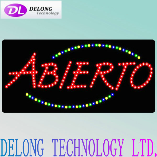 60*30*2.5cm flashing open closed led abierto display