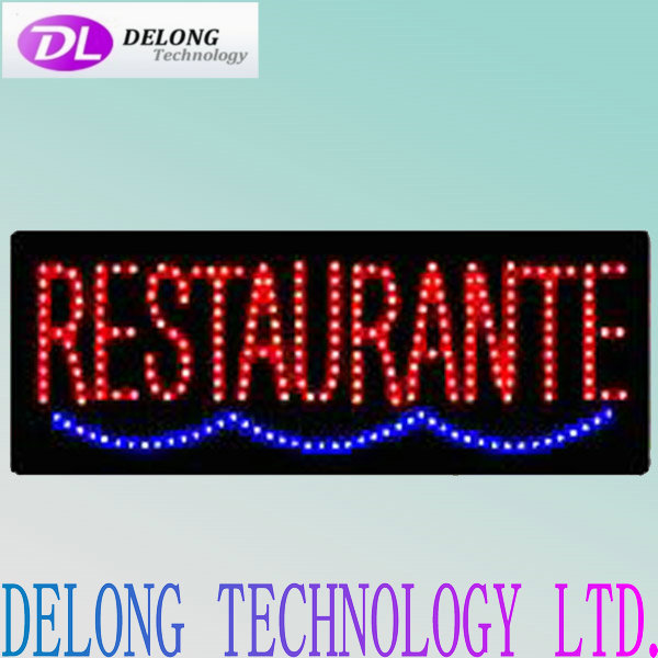 60X30X2.5cm animated hangling led RESTAURANTE sign board