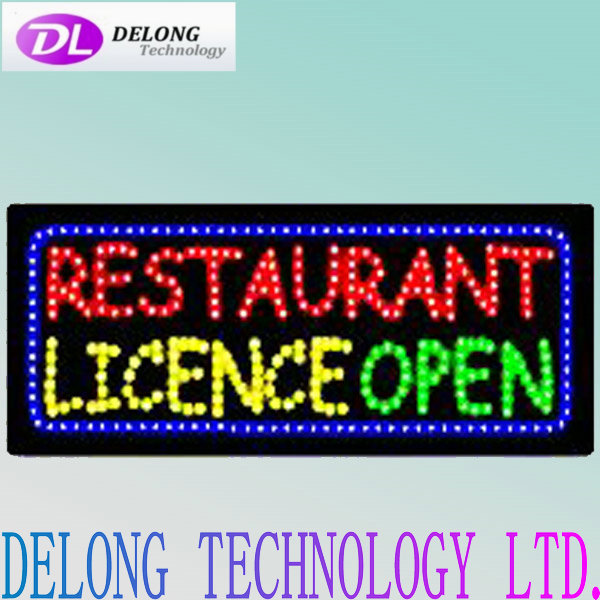 60X30cm electronic semi-outdoor low cost of led restaurant open sign board