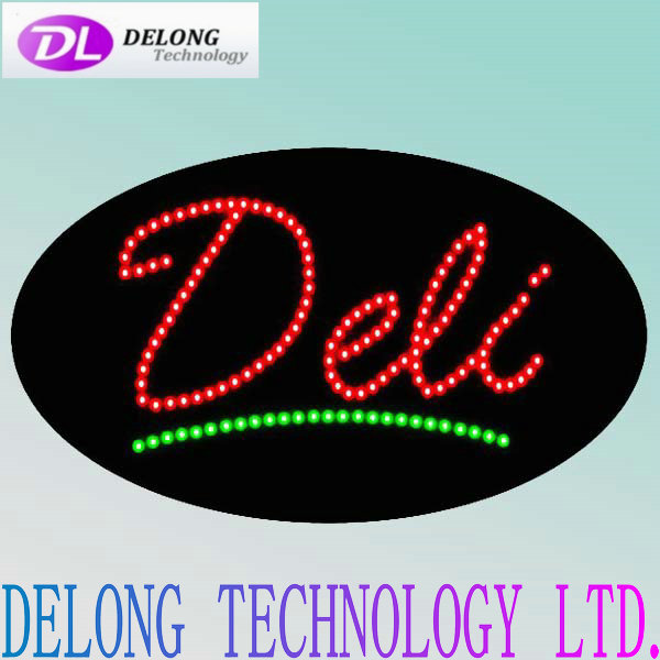 electronic illuminated oval 68X38cm Shiny LED sign