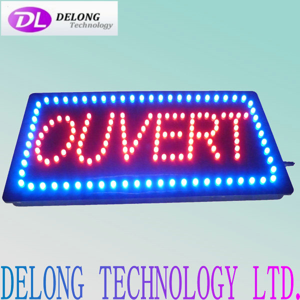 indoor high bright 60X30cm ABS open ouvert led sign