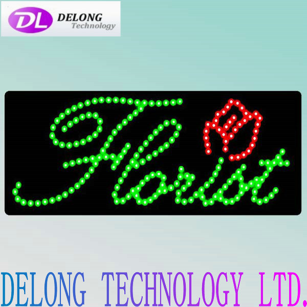 animated flashing light weight electronic LED floilst sign/led sign