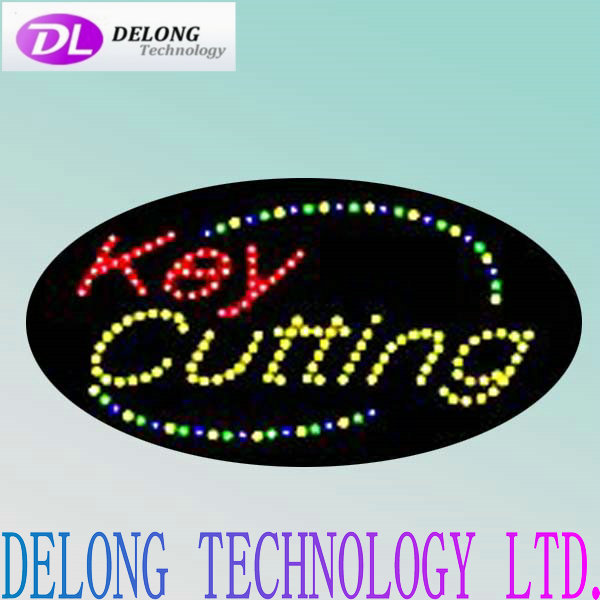 15''*27''*1'' oval key cutting open led sign