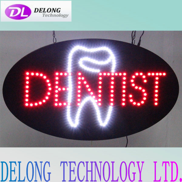oval 15''*27''*1'' acrylic led dentist sign