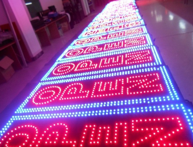 33X90cm length flashing double sides outdoor vertical led open sign