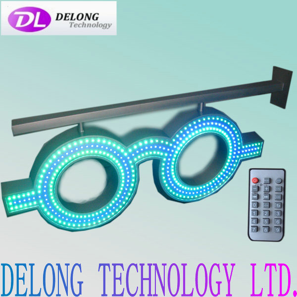 140X62X10cm outdoor double face round led glasses screen