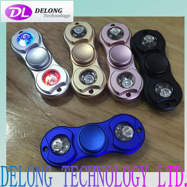 fashion relieve stress fidget Toys bearing LED light hand fidget spinner with running horse race led lamp