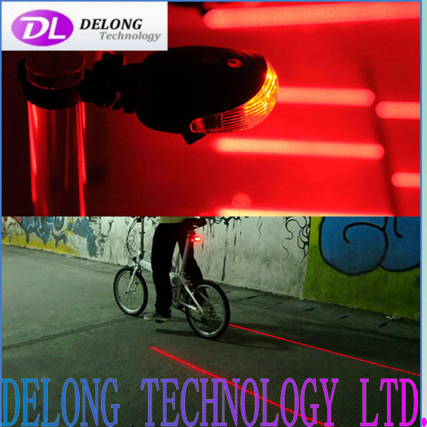 safety flashing led laser tail light for bicycle rear tail