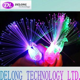fashion luminous led peacock finger light for party decoration