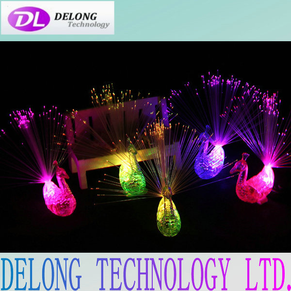 fashion luminous led peacock finger light for party decoration