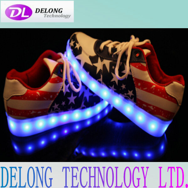 fashiong usb led shoe with USB charge control