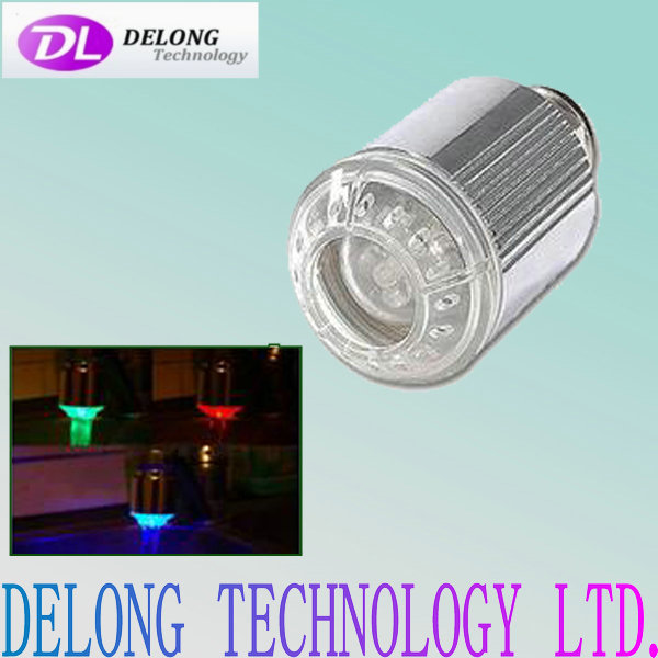 red blue green led light faucet