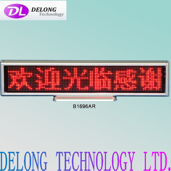 usb 16X96pixel red smd 6 characters aluminium scrolling led programming sign display