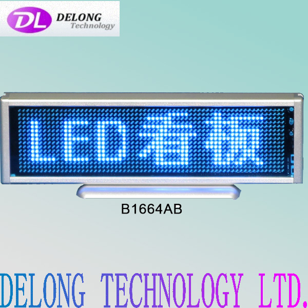 blue smd 16X64pixel 4 characters led desk board