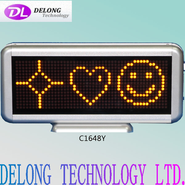 yellow 16X48pixel dot matrix p4mm 3 characters led moving message display sign