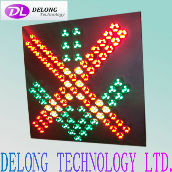 40X40cm waterproof single side LED red fork and green arrowhead traffic led arrow light