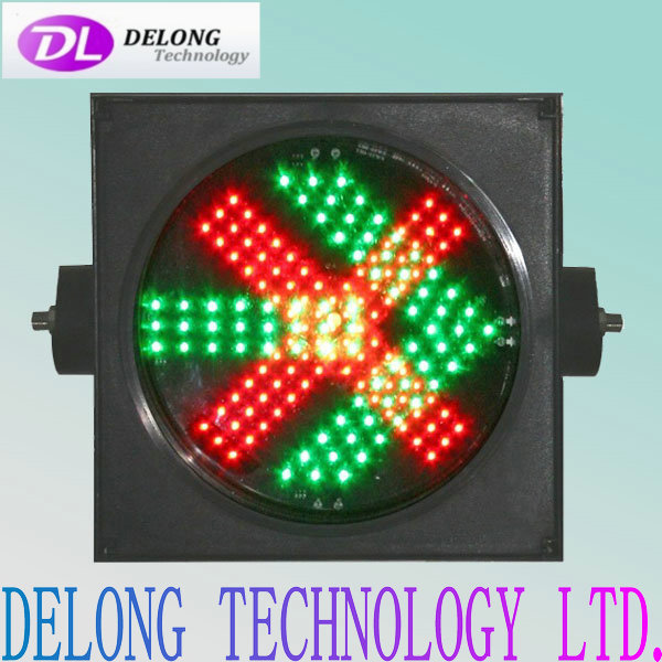 300mm round waterproof single side LED red fork and green arrow led traffic signal light