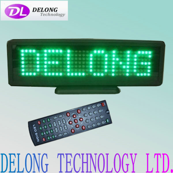 7X35pixel mini green led sign wireless for moving text advertising