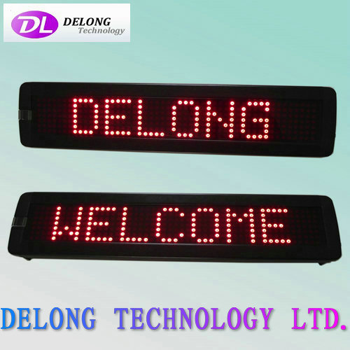 7X50pixel P7.62mm red English indoor led moving sign with remote control