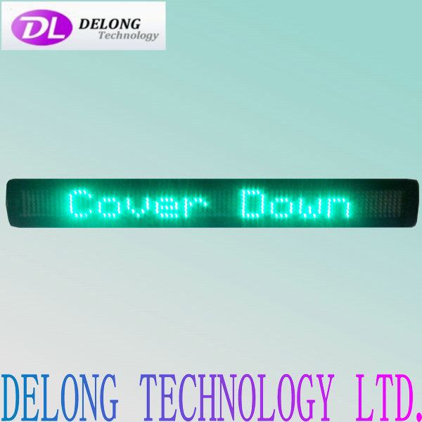 7X120pixel green one line led signboard