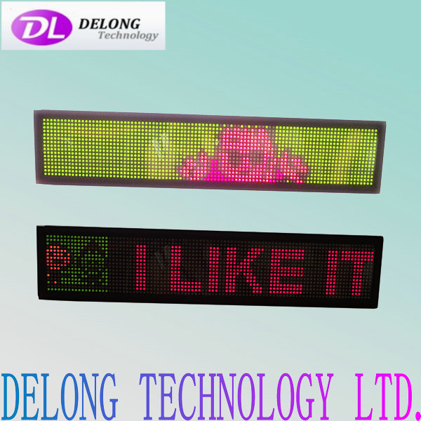 16X96pixel P7.62mm dot matrix moving text red green indoor electronic led scrolling sign