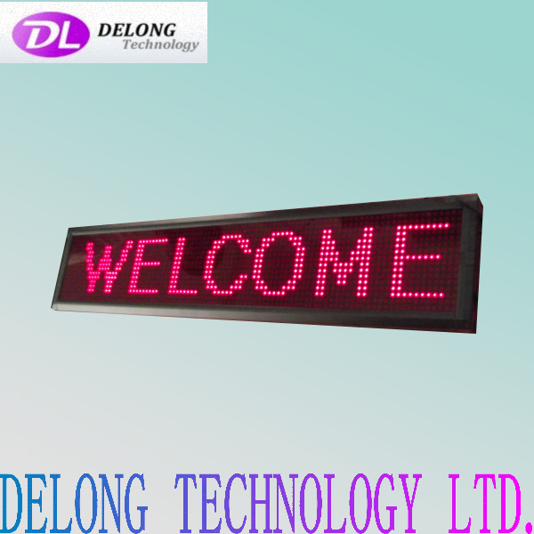 100-240v P7.62mm 16X96pixel red programmable led animated signs