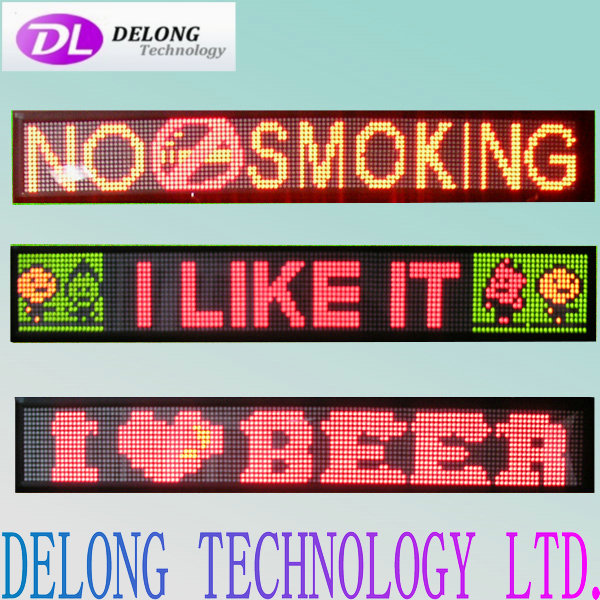16X128pixel scrolling moving message red green indoor two colors led electronic signs