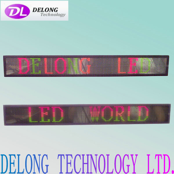 16X160pixel P7.62mm red green two lines dot matrix multi-language electronic programmable indoor led sign display