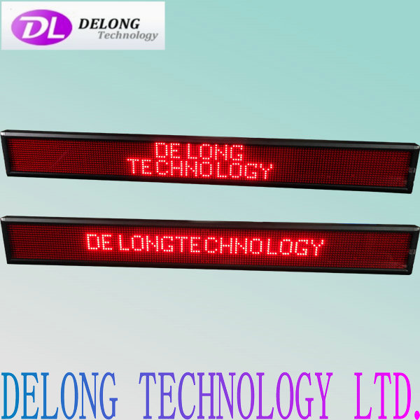 16X160dot P7.62mm red two lines English programmable semi-outdoor led display sign