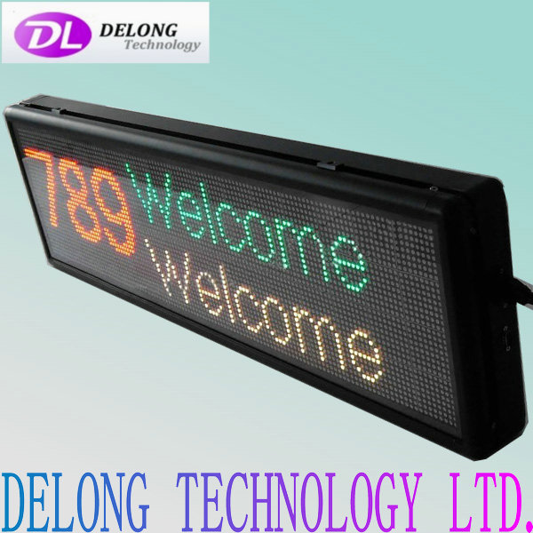 12v-24v p7.62mm 32X96pixel aluminium programmable scrolling text elecronic indoor led sign for bus