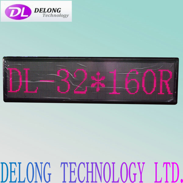 red 32X160pixel multi-language programmable multi-line led sign