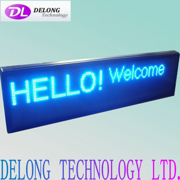 32X160pixel single color blue led sign for scrolling moving message