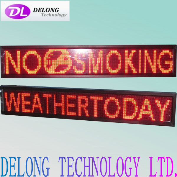 32X256pixel P7.62mm semi-outdoor programmable electronic red led moving message display sign