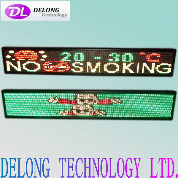 32X256pixel P7.62mm red green yellow indoor led message board