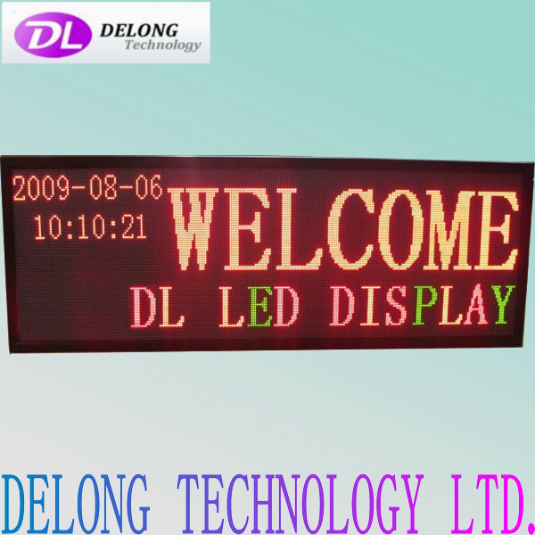 red green indoor high bright walking programmable 80X288pixel P7.62mm led message signs billboard