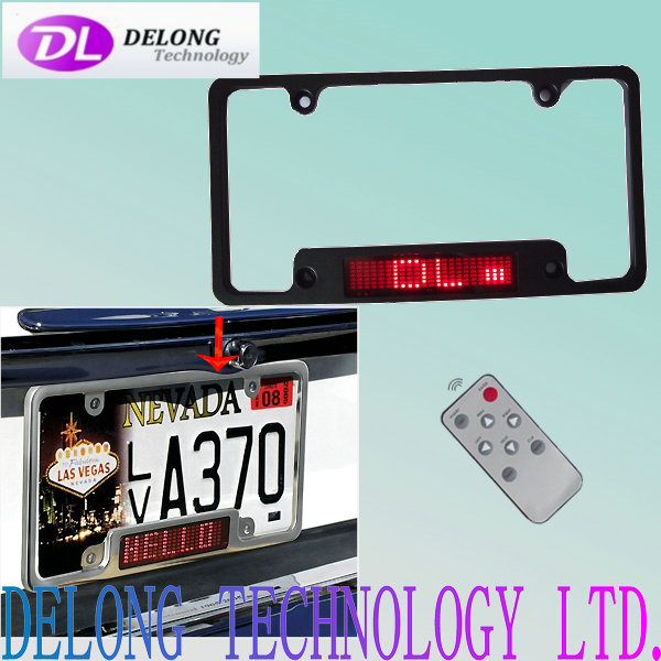 USA 31X16.5cm 12V 7X23pixel outdoor red scrolling led car license plate