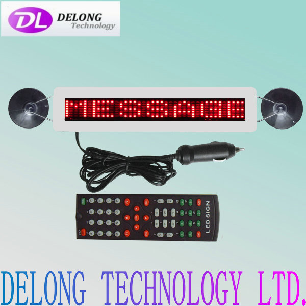 red 12V 500mA 7X40pixel indoor English and Russian programmable car window led signs