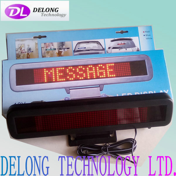 English red 7X48pixel p4.75mm indoor dot matrix 12volt led car message sign