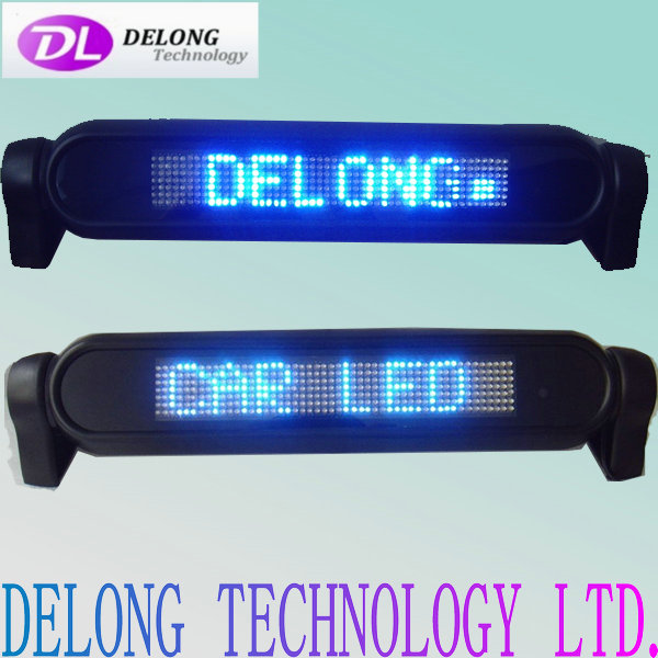 12V 7X50pixel 4.6mm semi outdoor blue auto scrolling message led sign for car