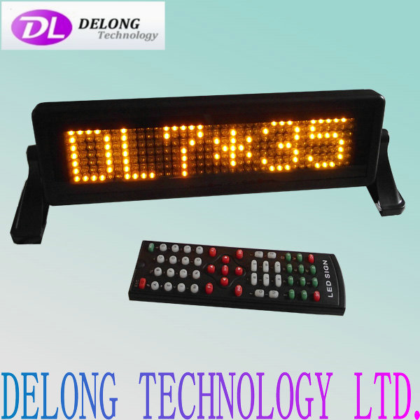 12V 7X35pixel yellow scrolling moving led auto sign