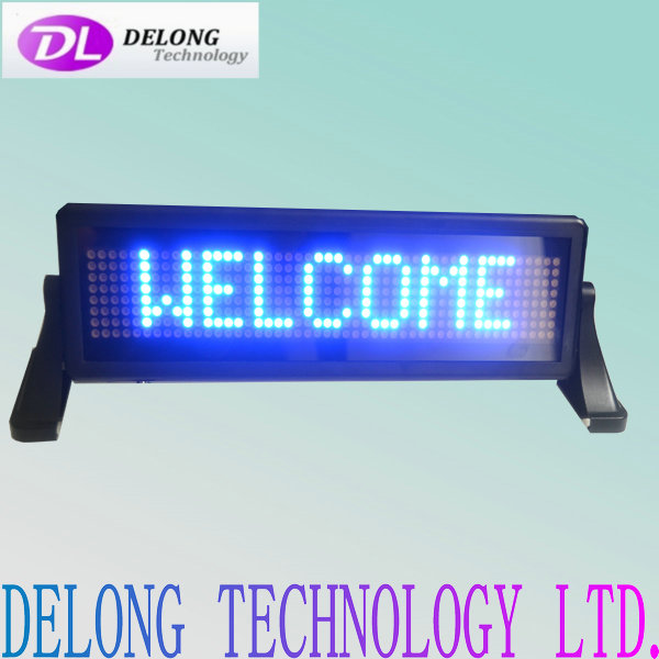 12V blue 8X48pixel P4.75mm multi-language Russian scrolling text message programmable brake led car sign board