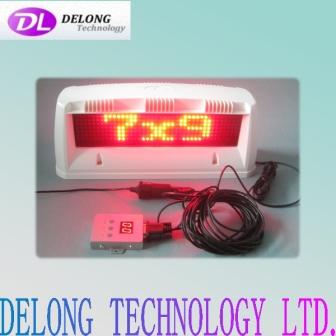 41*13*16.5cm outdoor double faces 7*40pixel red led sign for taxi