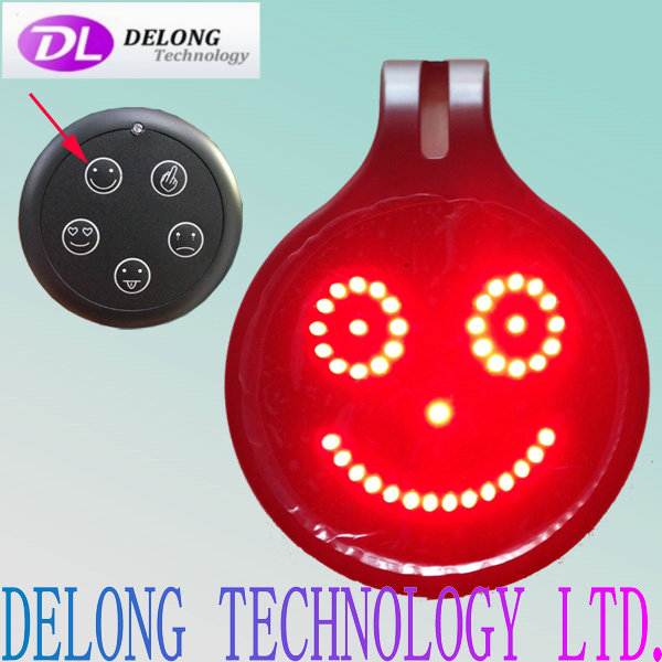 12V emoticons car led Facial Expression 5 Message Sign Signal Display With Remote Control