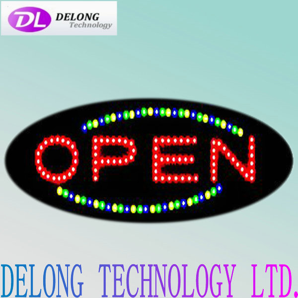 68X38cm oval open led sign