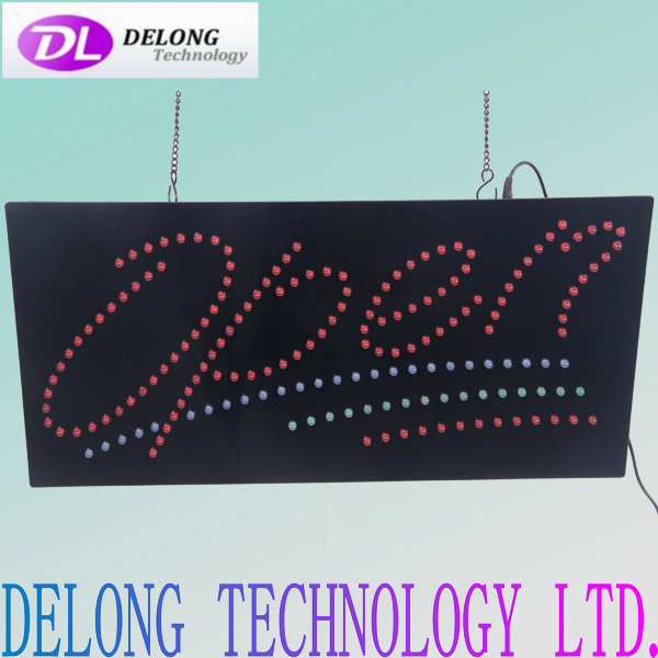 60X30X2.5cm rectangle flashing neon led open sign board
