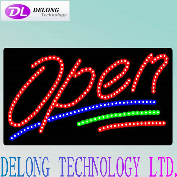 60X30X2.5cm rectangle flashing neon led open sign board