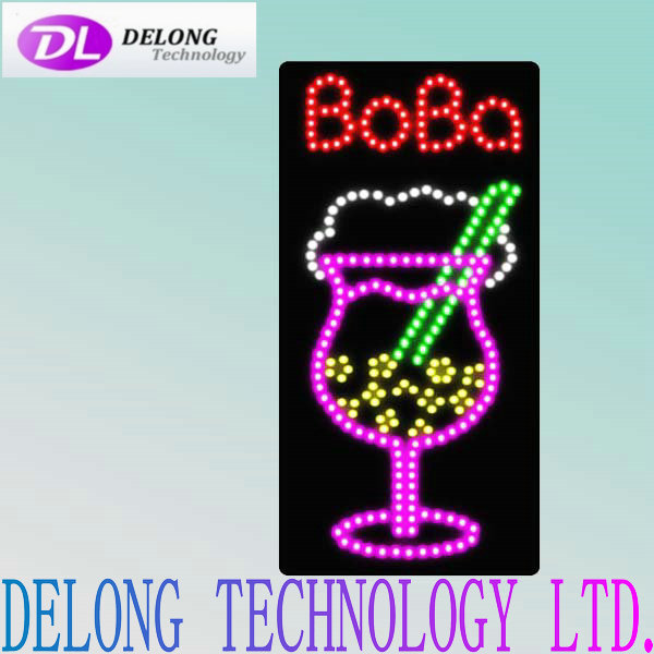 30X60cm vertical electronic boba led sign board