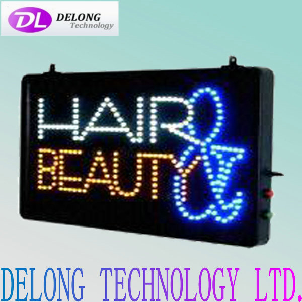 60X30X2.5cm High brightness low price open closed fashion hair led sign