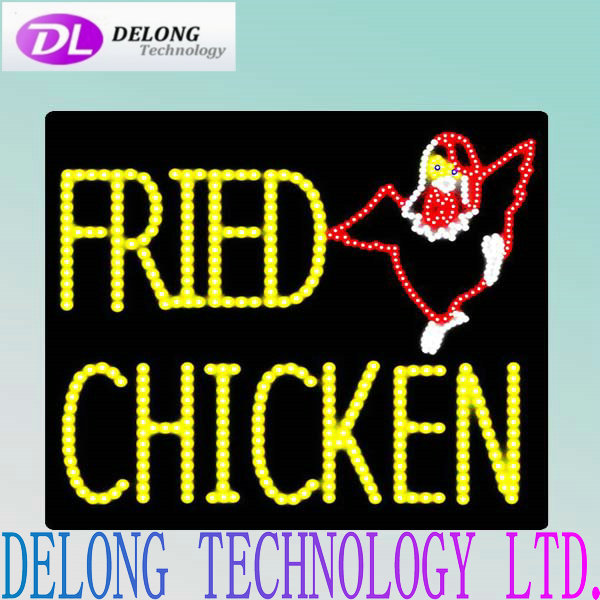 40X40cm FRIED CHICKEN open led signs