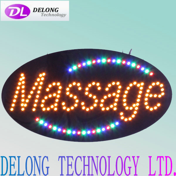 oval 68X38X2.5cm indoor power saving flash led message sign board